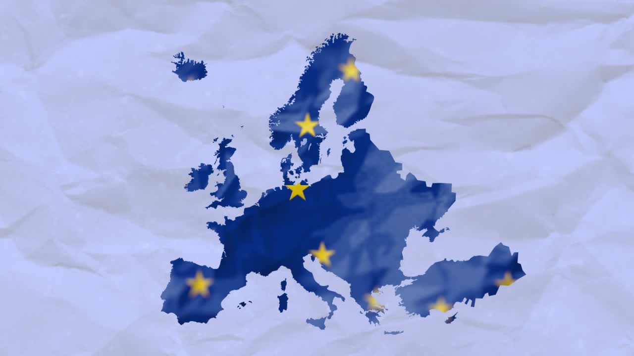 EU-kart mot grå teksturert bakgrunn