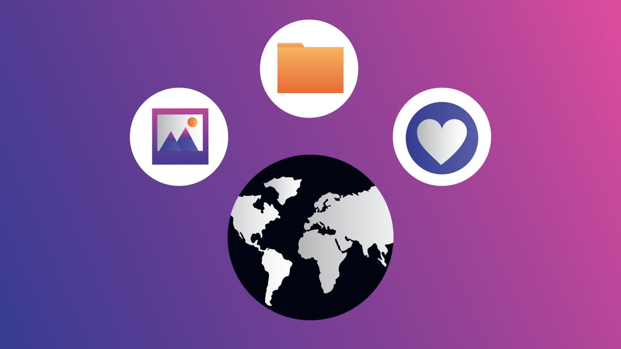 소셜 미디어 기술 세트 아이콘