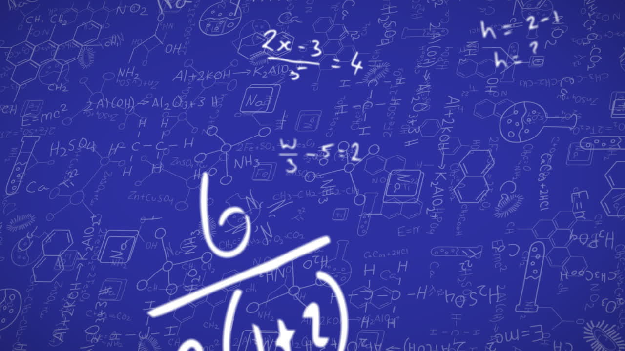 분자 구조에 대한 수학적 방정식의 애니메이션, 물리학 및 화학 그림