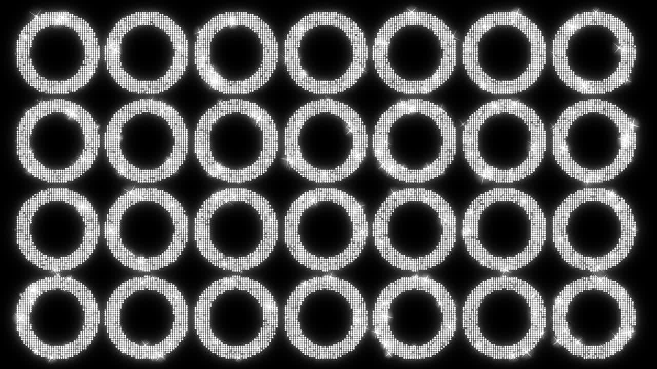 anillos en forma de círculo brillante bucle de fondo