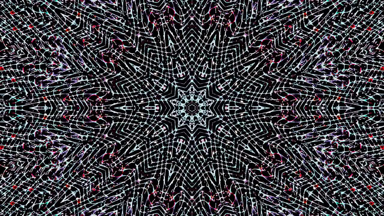 abstract lines colorfull light shining round shape in center, black background