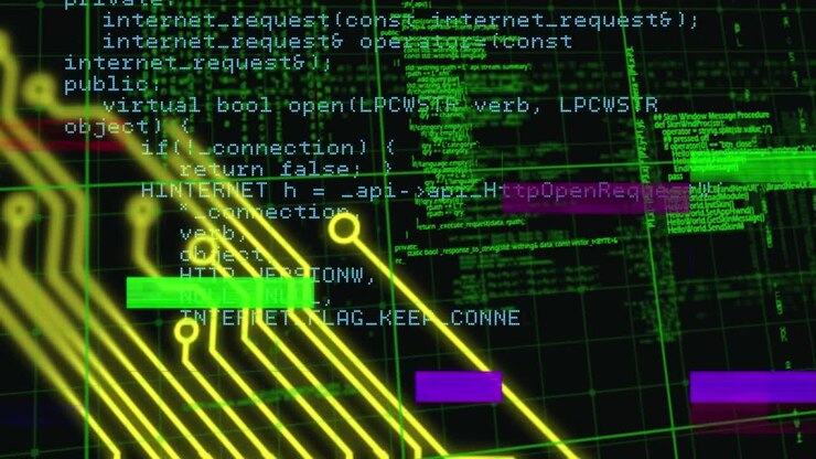 Animation of network of connections over data processing