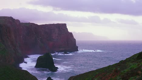 Steep-mountain-cliffs-on-Madeira-Island,-Portugal