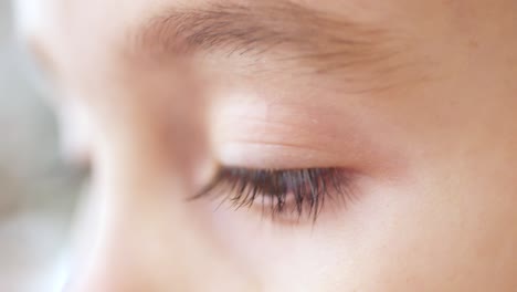 close-up of a child's eye