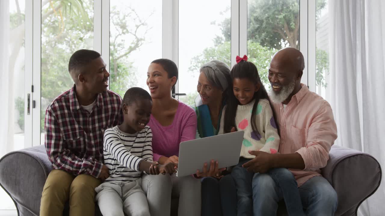 Family enjoying free time at home