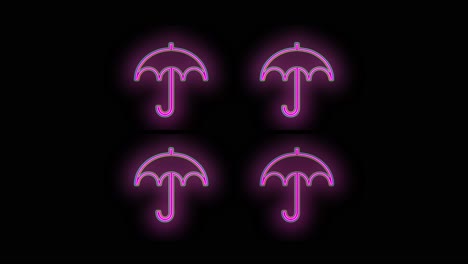 Pink-umbrella-pattern-with-led-light-in-club-style
