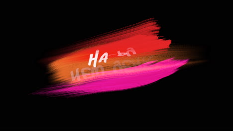 happy new year text with red stroke brush on black gradient