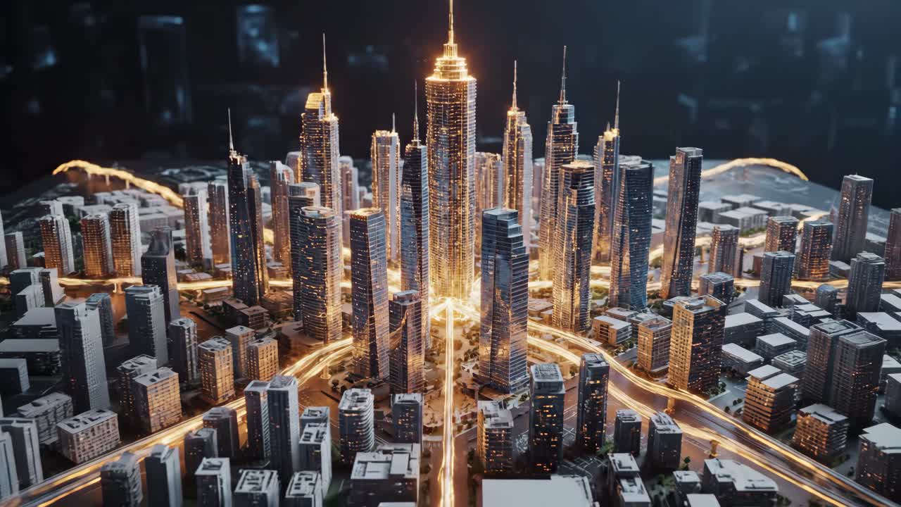 Futuristic Cityscape Model