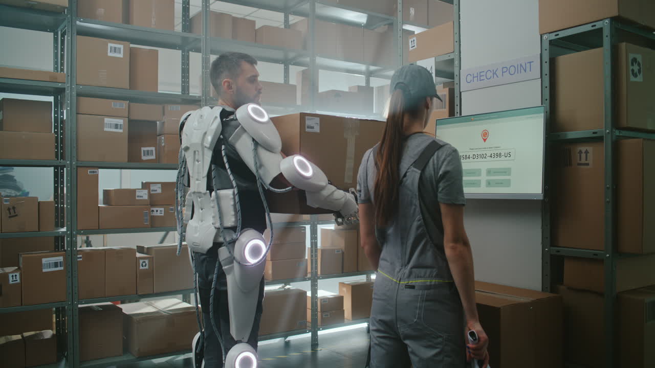 automatización de almacenes con robots y colaboración hombre-robot