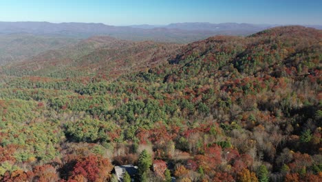stunning 4k drone footage of fort mountain, chatsworth, ga, showcasing vibrant autumn mountain views. perfect for nature, travel, or seasonal projects