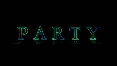 party neon sign