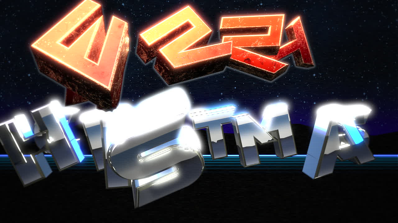 texto de introducción de animación feliz navidad y rayo fondo de vacaciones retro