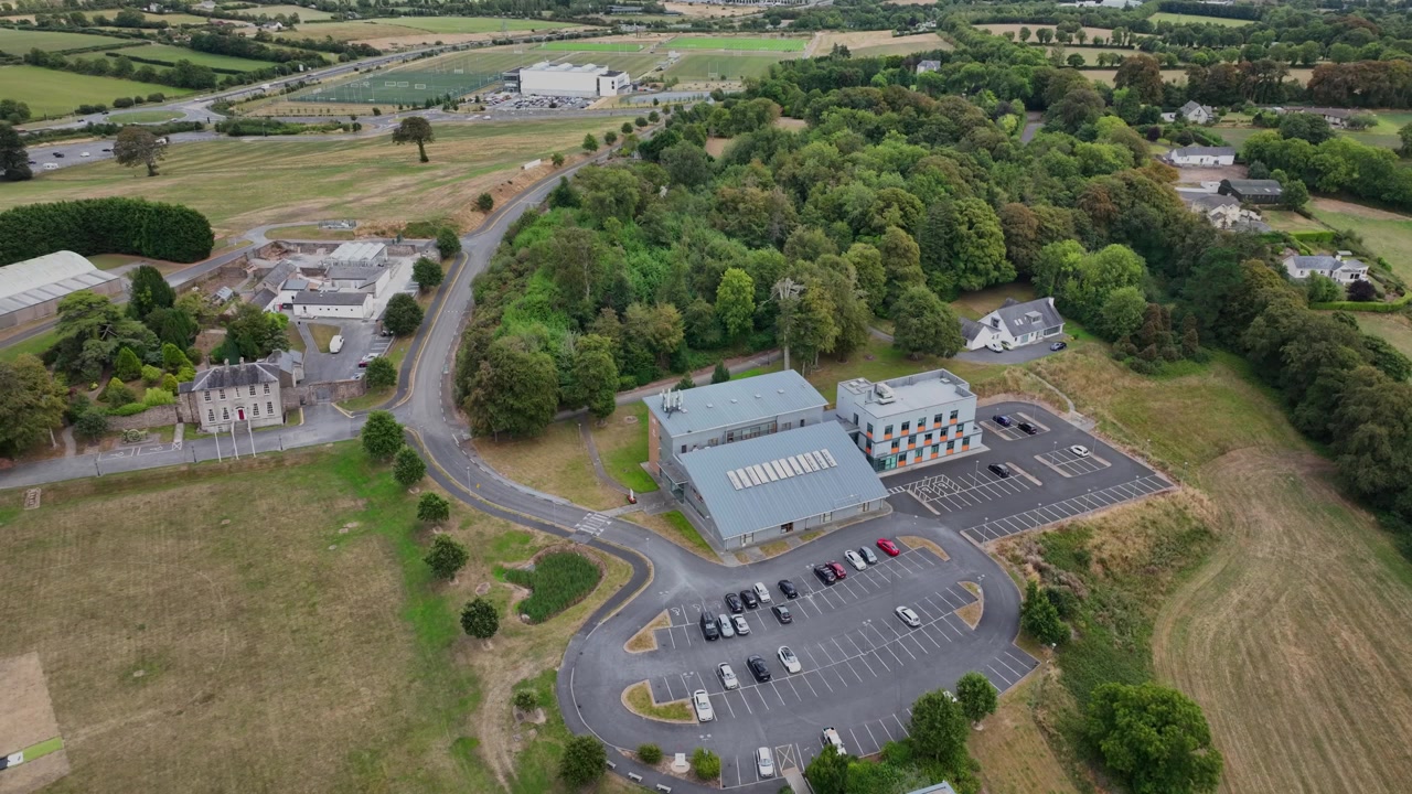 Ireland Epic Locations drone orbit of SETU Facility campus in Waterford Ireland