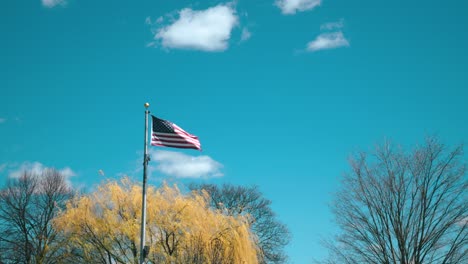 Blue-sky-with-white-clouds-in-foreground