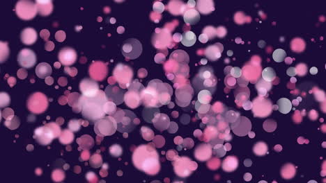 animación bokeh rosa y blanca sobre un fondo oscuro
