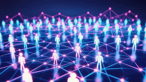 abstract network of connected people