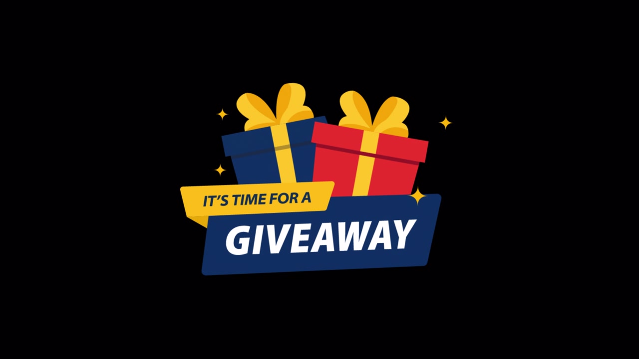 Animated Giveaway Announcement Graphic with Gift Boxes