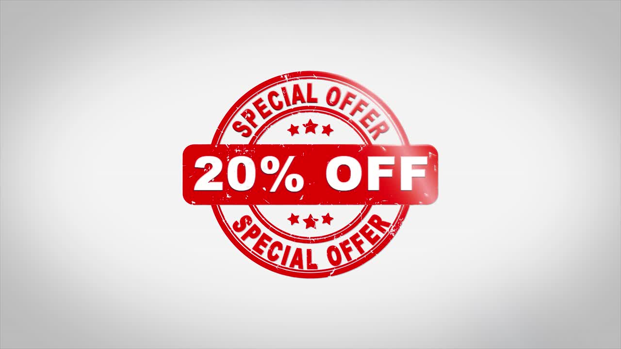 20% Off Special Offer Grunge Stamp