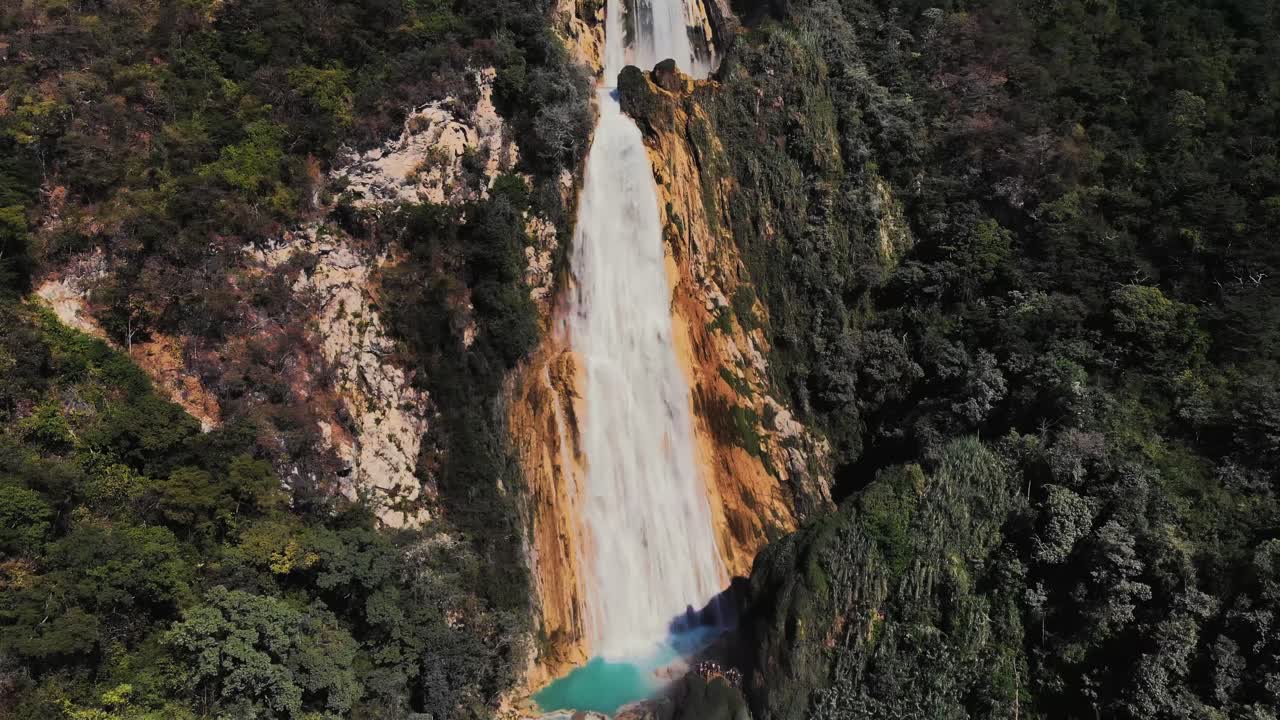 El Chiflon Waterfall cascading through Chiapas' lush forests