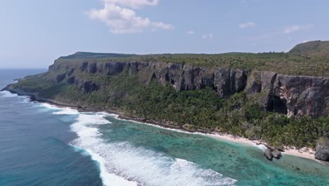vista panorámica aérea de la playa fronton y la costa de la república dominicana