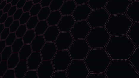 puntos rojos llamativos en forma de panal en patrón hexagonal sobre fondo negro