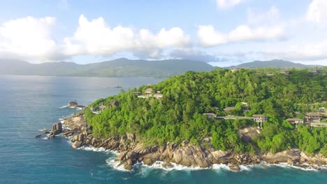 aerial view of anse la liberte, mahe, seychelles