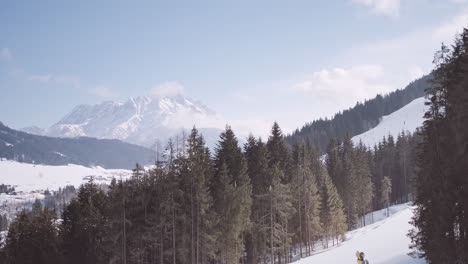 snowy mountains in the austrian alps