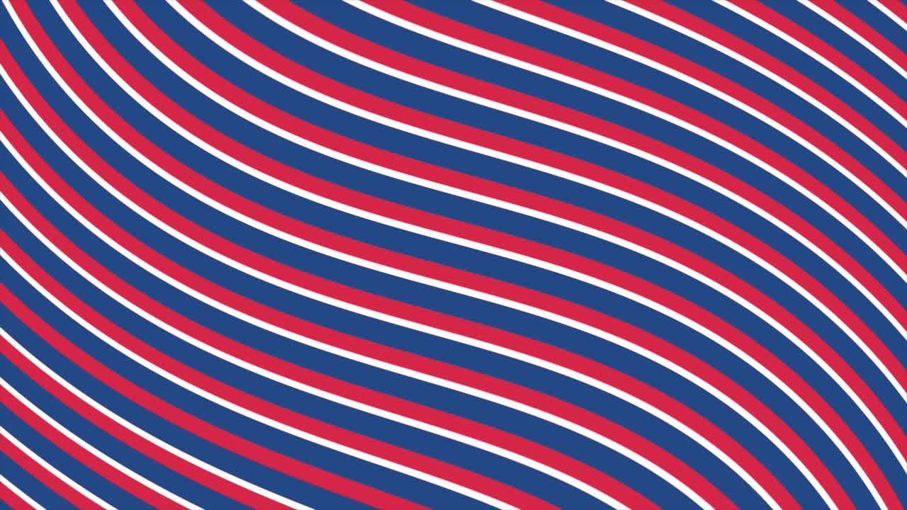 Motivo astratto a linee ondulate con colori cangianti rosso, bianco e blu