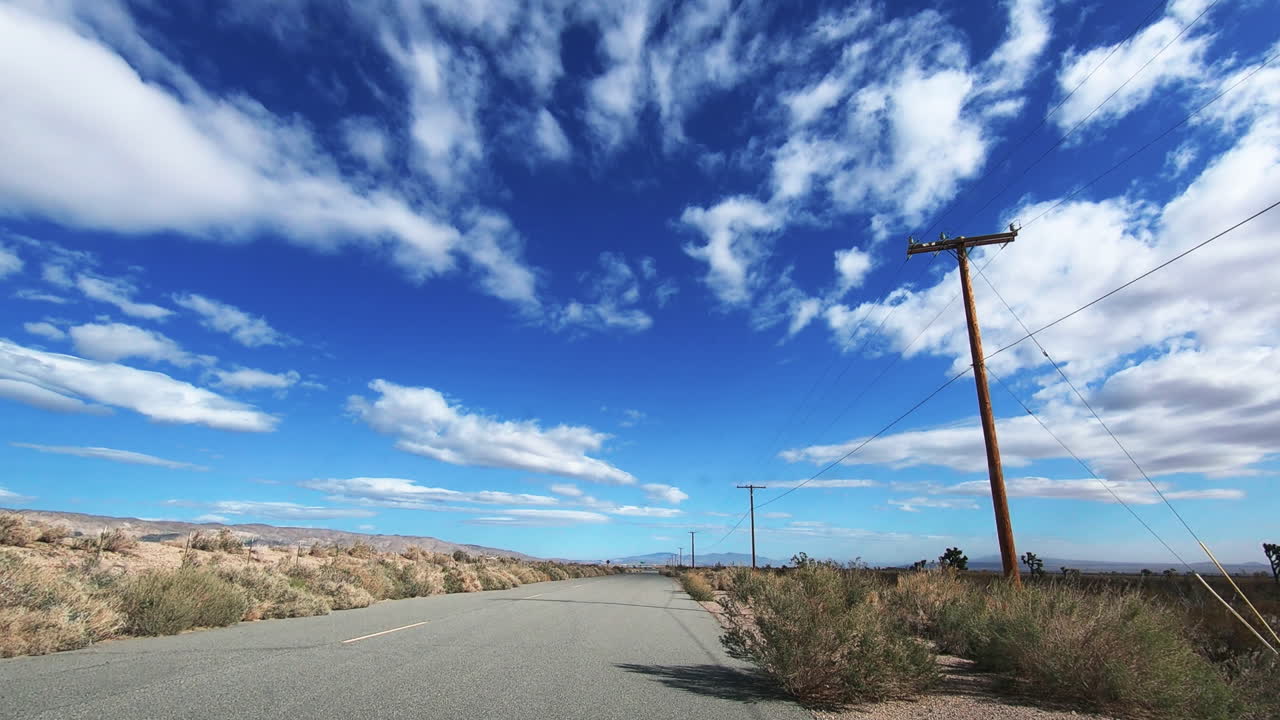 Mojave Desert Time Lapse Open Road California