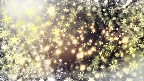 la luz de navidad y los destellos dorados