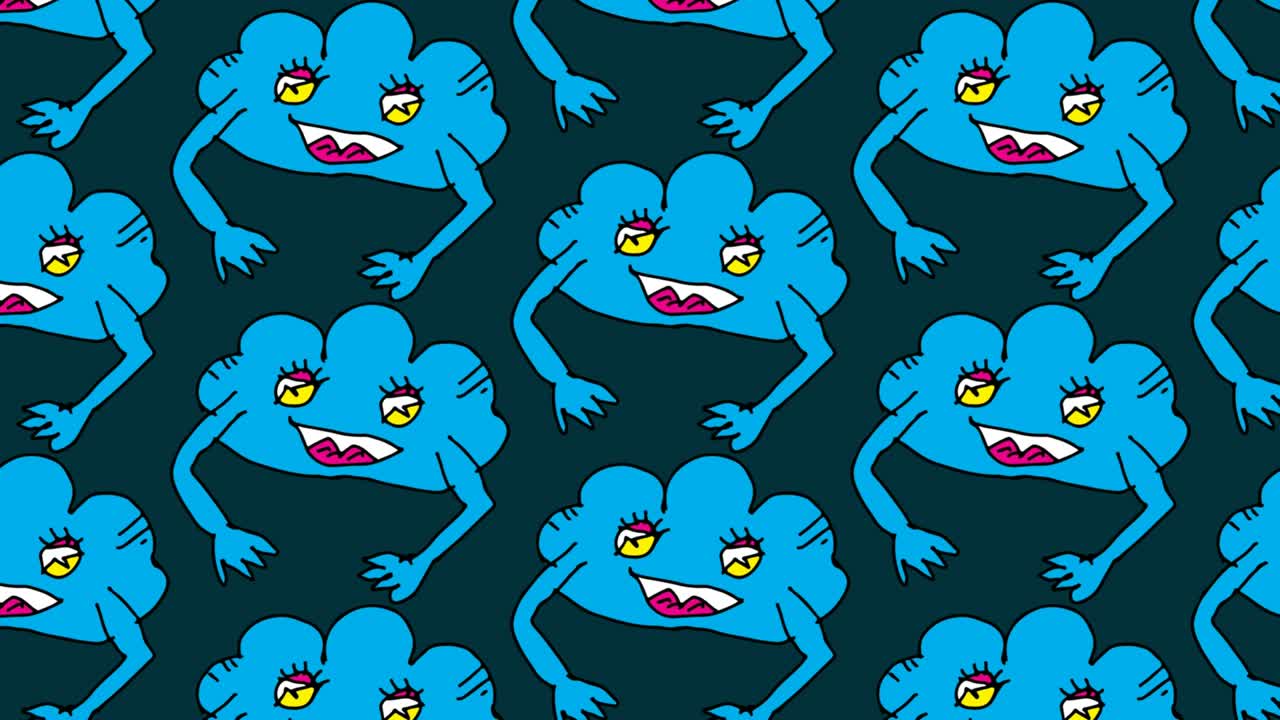 kids drawing pop art seamless background with theme of cloud