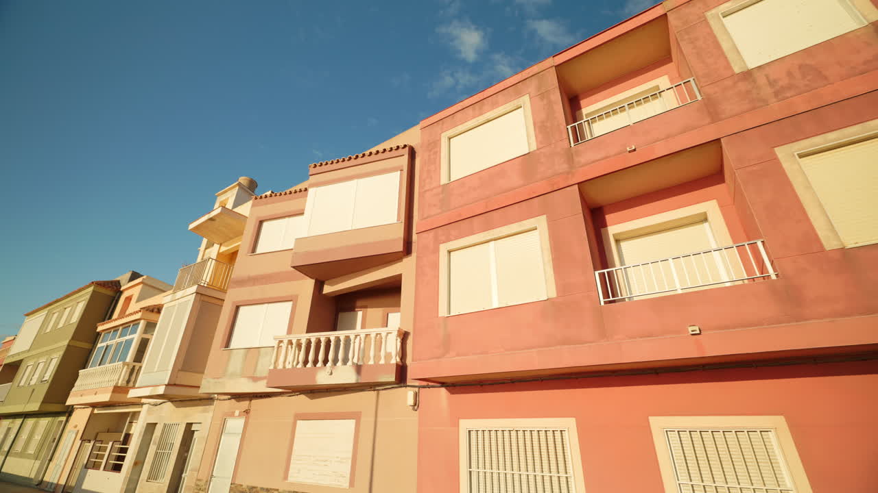 Buildings under a blue sky