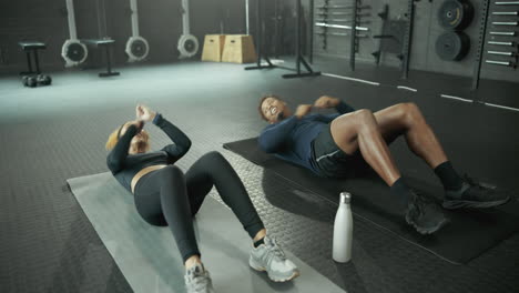 couple working out in gym