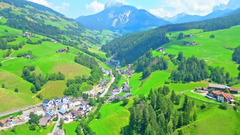 aerial of quaint town of st