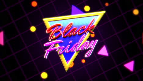 Black-Friday-with-confetti-and-retro-triangles-in-80s-style