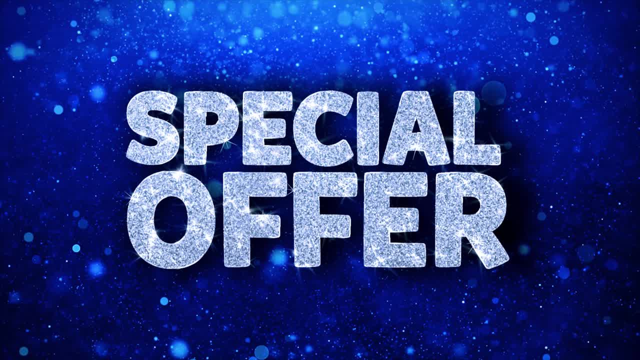 Special Offer Sparkling Blue Background