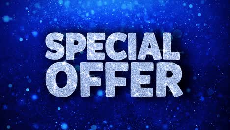 special offer sparkling blue background