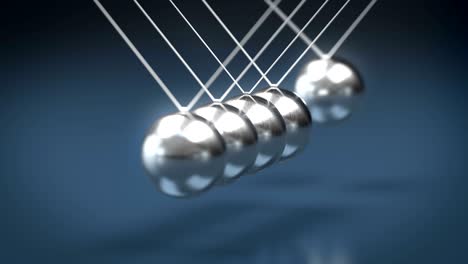 looped newton's cradle bouncing balls