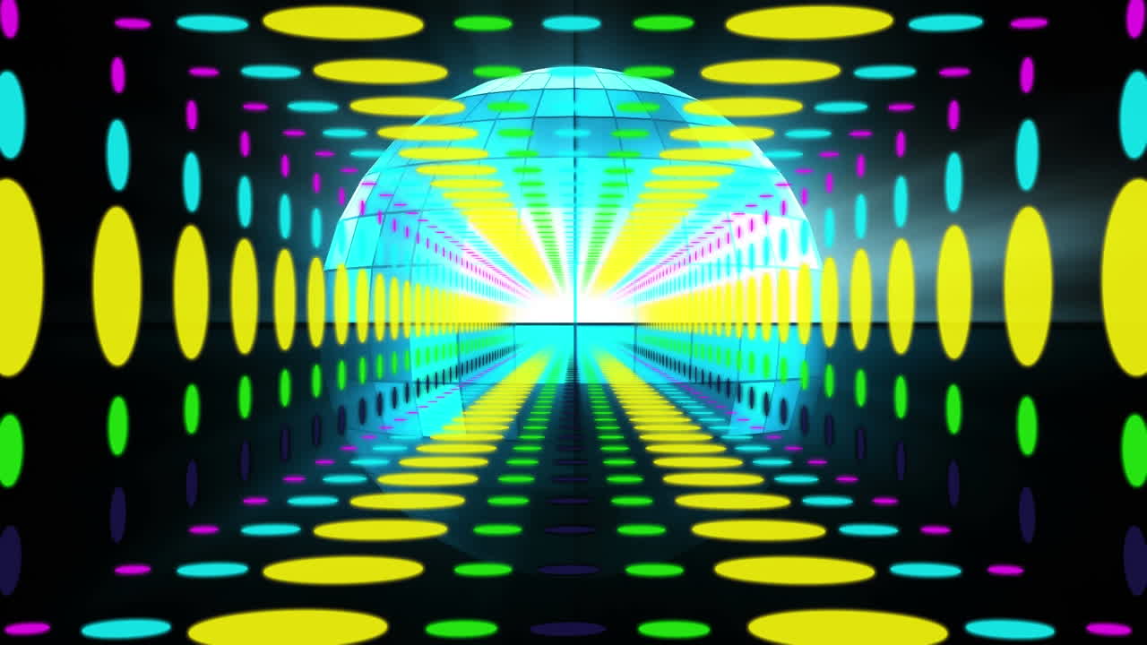 modelli a cerchio e una palla da discoteca