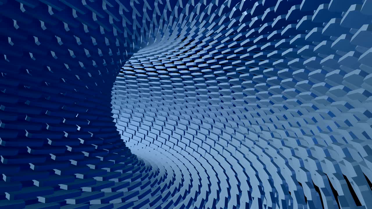 movimiento de bucle de túnel azul abstracto geométrico