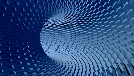blue tunnel loop motion abstract geometric