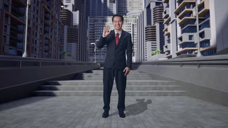 hombre de negocios en un entorno urbano
