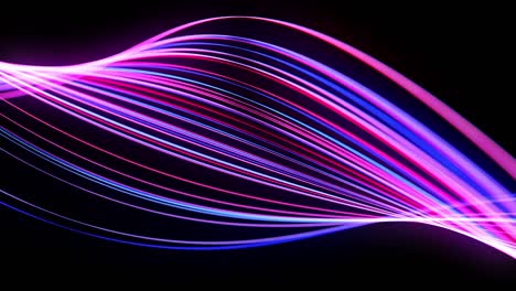 light flow bg in 4k. abstract looped background with light trails, stream of red blue neon lines in space move to form looped spiral shapes. modern trendy motion design background. light effect,