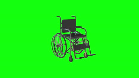 8 animaciones silla de ruedas negra pantalla verde