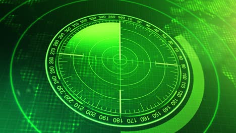 pantalla de sonar para submarinos y barcos. sonar de radar con objeto en el mapa. monitor de navegación hud futurista