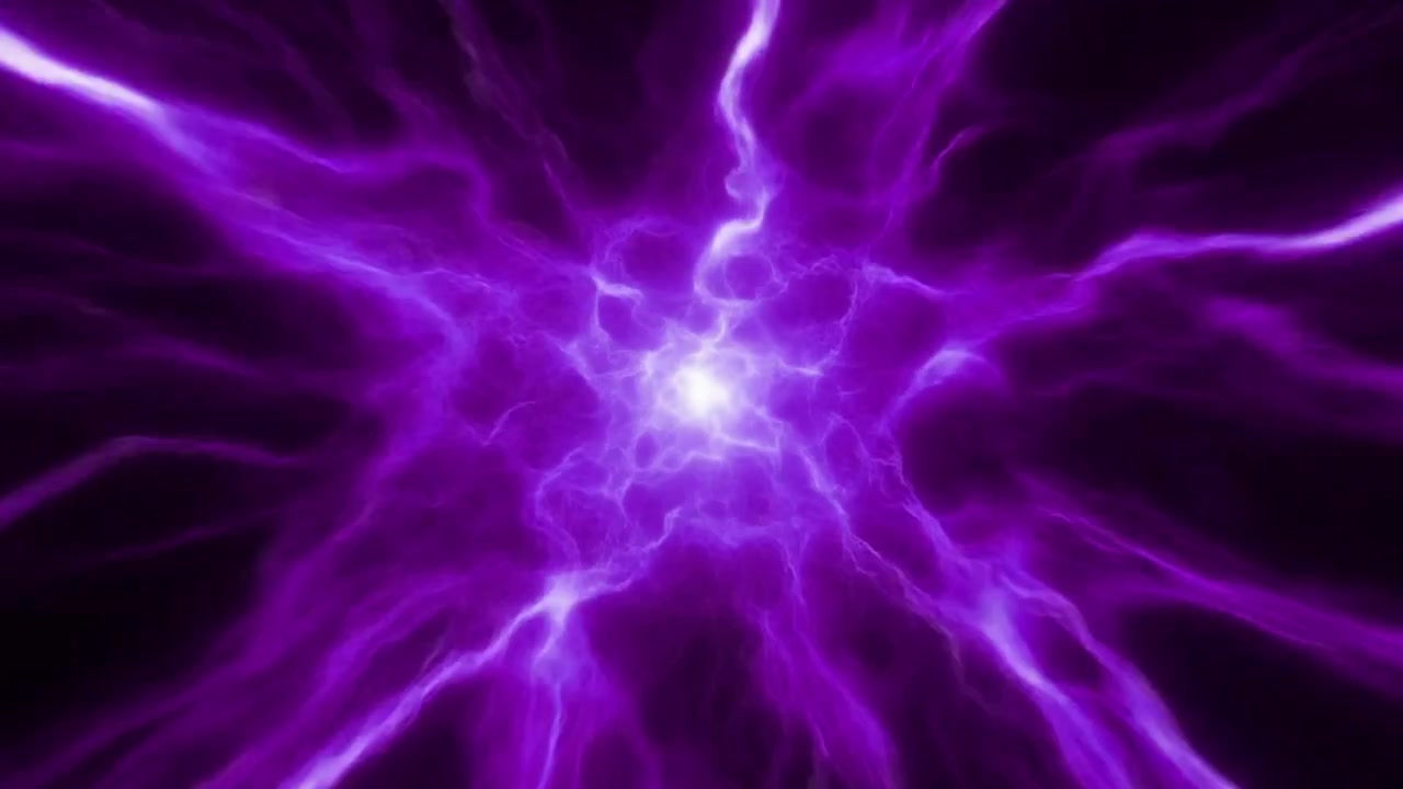 Vortice di energia viola astratto con centro luminoso