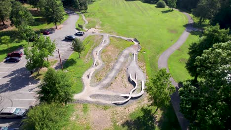 aerial footage of boyle park bike track in little rock arkansas