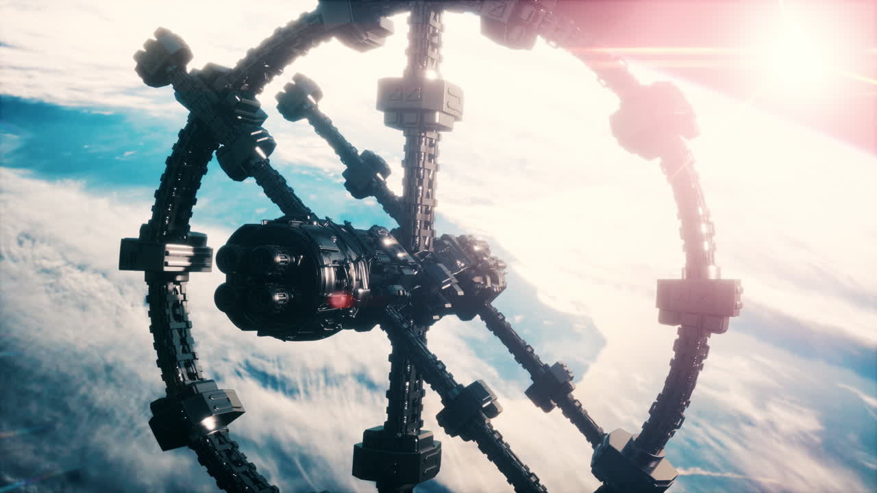 지구 근처의 외계인 모체선 nasa에 의해 제공 된 요소