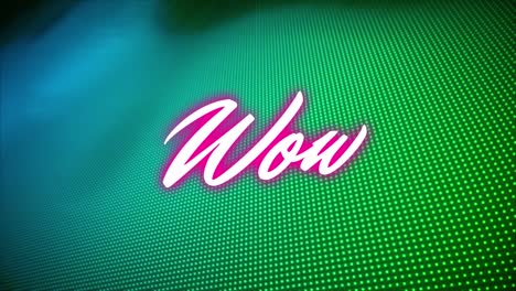 Animation-Von-Wow-Text-Auf-Blauem-Und-Grünem-Hintergrund