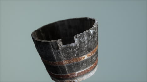 Old-used-rusted-wooden-bucket